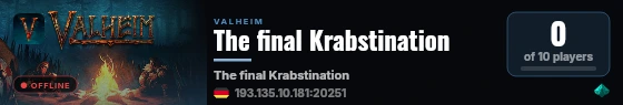 The final Krabstination live status badge