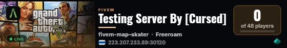 Testing Server By [Cursed] live status badge
