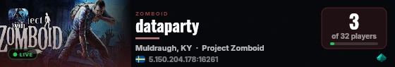 dataparty live status badge