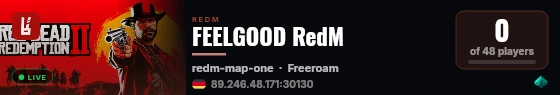 FEELGOOD RedM live status badge