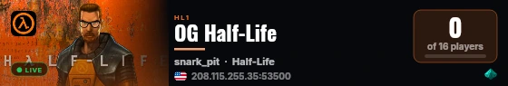 OG Half-Life live status badge