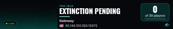 EXTINCTION PENDING live status badge