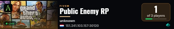 Public Enemy RP  live status badge