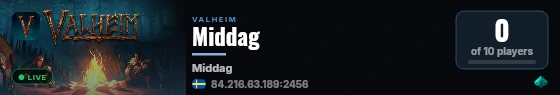 Middag live status badge