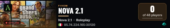NOVA 2.1 live status badge