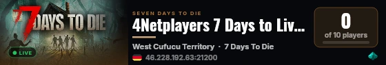 4Netplayers 7 Days to Live Server live status badge