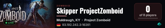 Skipper ProjectZomboid live status badge