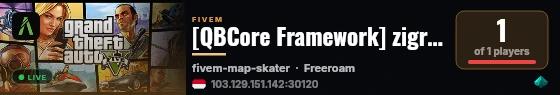 [QBCore Framework] zigra project live status badge