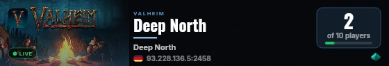 Deep North live status badge
