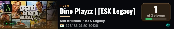 Dino Playzz | [ESX Legacy] live status badge