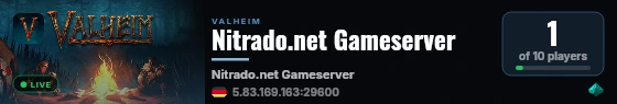 Nitrado.net Gameserver live status badge