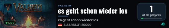 es geht schon wieder los live status badge