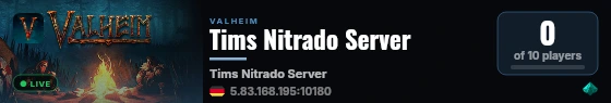 Tims Nitrado Server live status badge