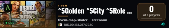 ^5Golden ^5City ^5Role ^5Play live status badge