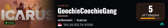GoochieCoochieGang live status badge