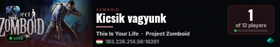 Kicsik vagyunk live status badge