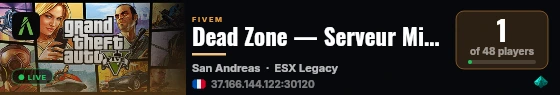 Dead Zone — Serveur Military live status badge
