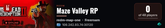 Maze Valley RP live status badge