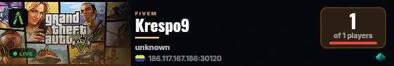 Krespo9 live status badge