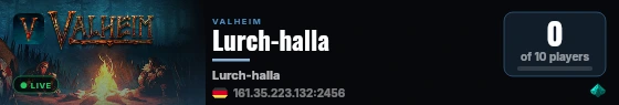 Lurch-halla live status badge