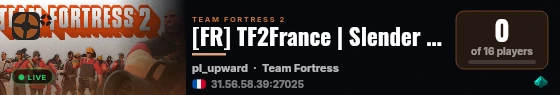 [FR] TF2France | Slender Fortress live status badge