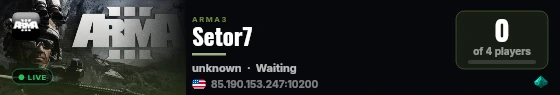 Setor7 live status badge