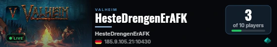 HesteDrengenErAFK live status badge