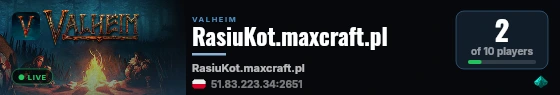 RasiuKot.maxcraft.pl live status badge