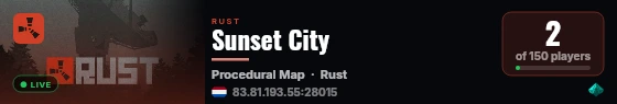 Sunset City live status badge