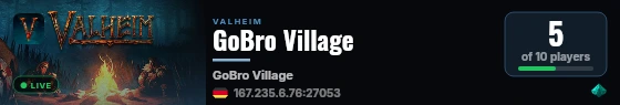 GoBro Village live status badge
