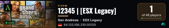12345 | [ESX Legacy] live status badge