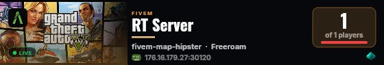 RT Server live status badge