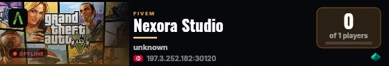 Nexora Studio live status badge