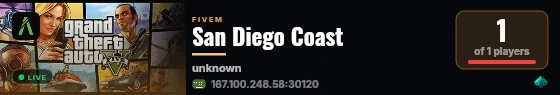 San Diego Coast live status badge