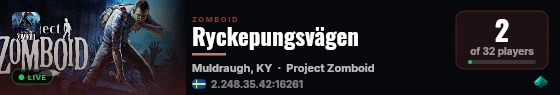 Ryckepungsvägen live status badge