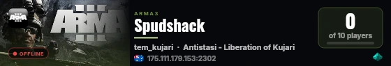 Spudshack live status badge