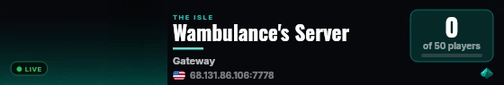 Wambulance's Server live status badge