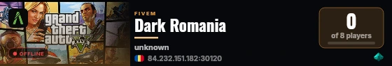 Dark Romania live status badge