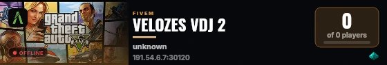 VELOZES VDJ 2 live status badge