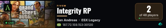 Integrity RP live status badge