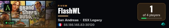 FlashWL live status badge