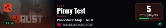 Pinny Test live status badge