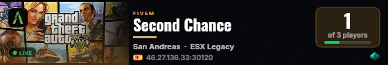 Second Chance live status badge