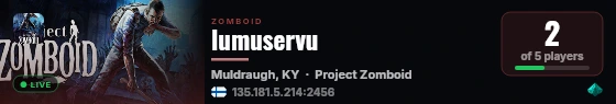 lumuservu live status badge