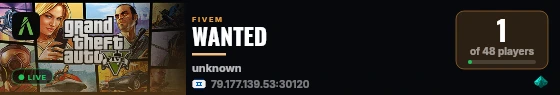 WANTED live status badge