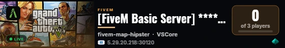 [FiveM Basic Server] ******* Style live status badge
