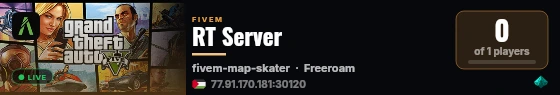 RT Server live status badge