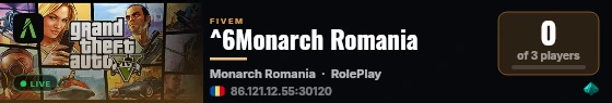 ^6Monarch Romania live status badge