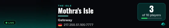 Mothra's Isle live status badge