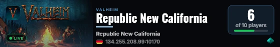 Republic New California live status badge